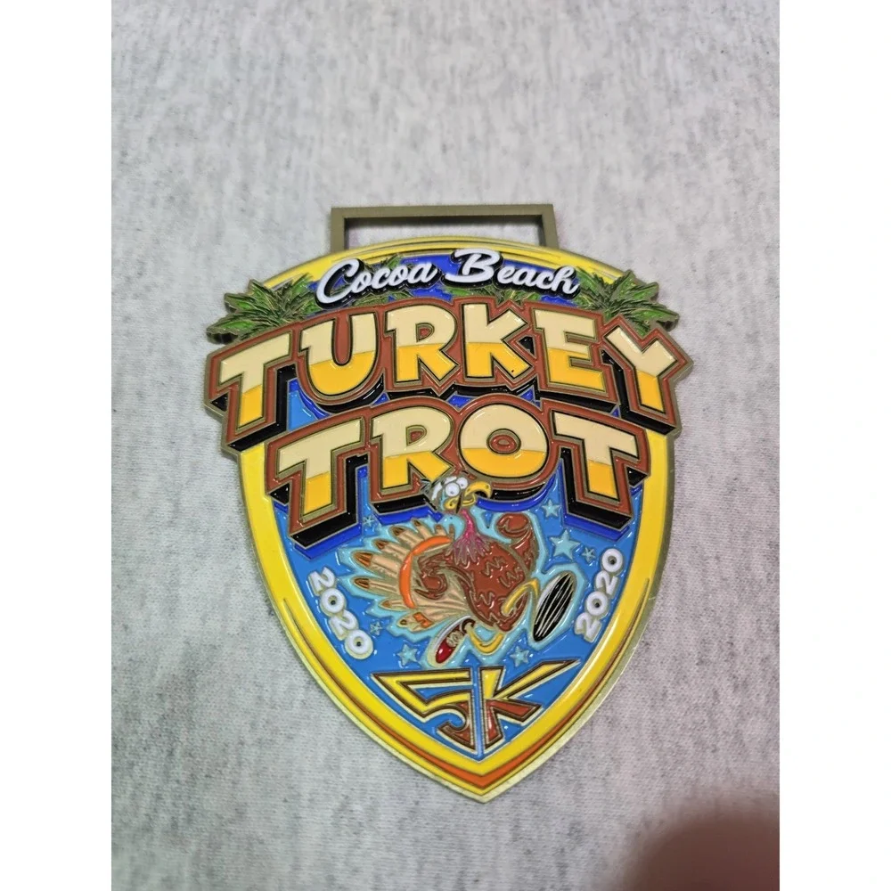 Turkey Trot 2020 Cocoa Beach Rare Covid Medal 5k Medal Finishing